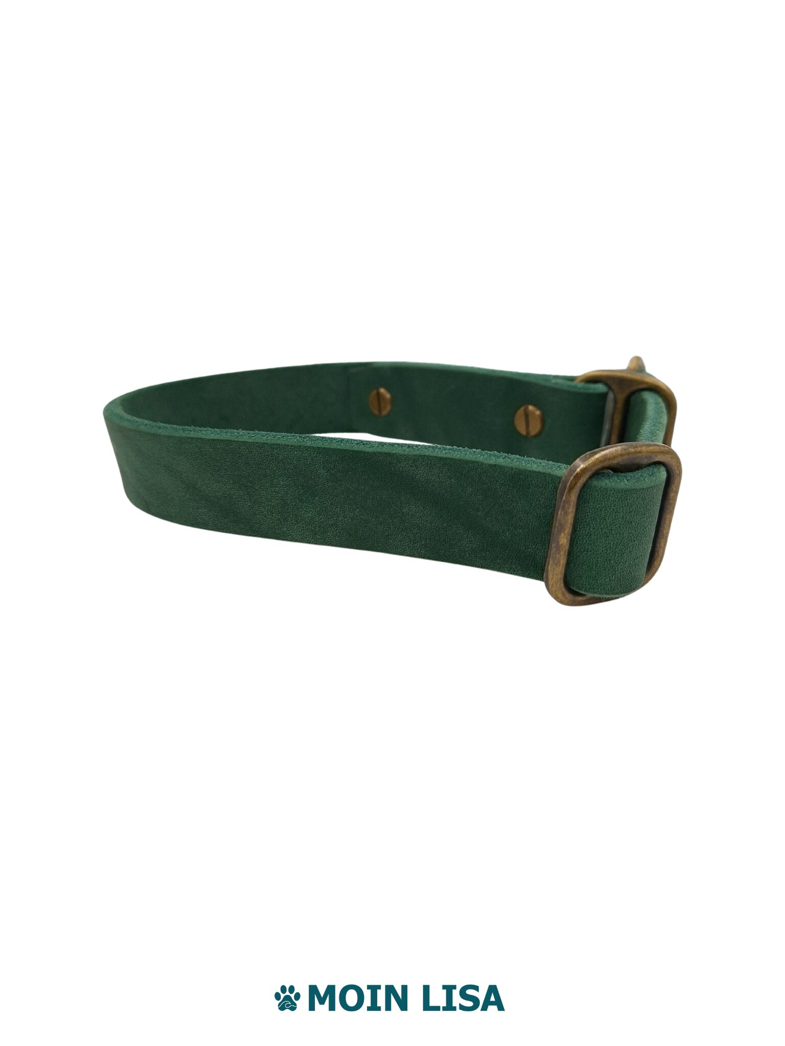 Zugstopphalsband aus Fettleder - 25mm - Grün – Bild 6